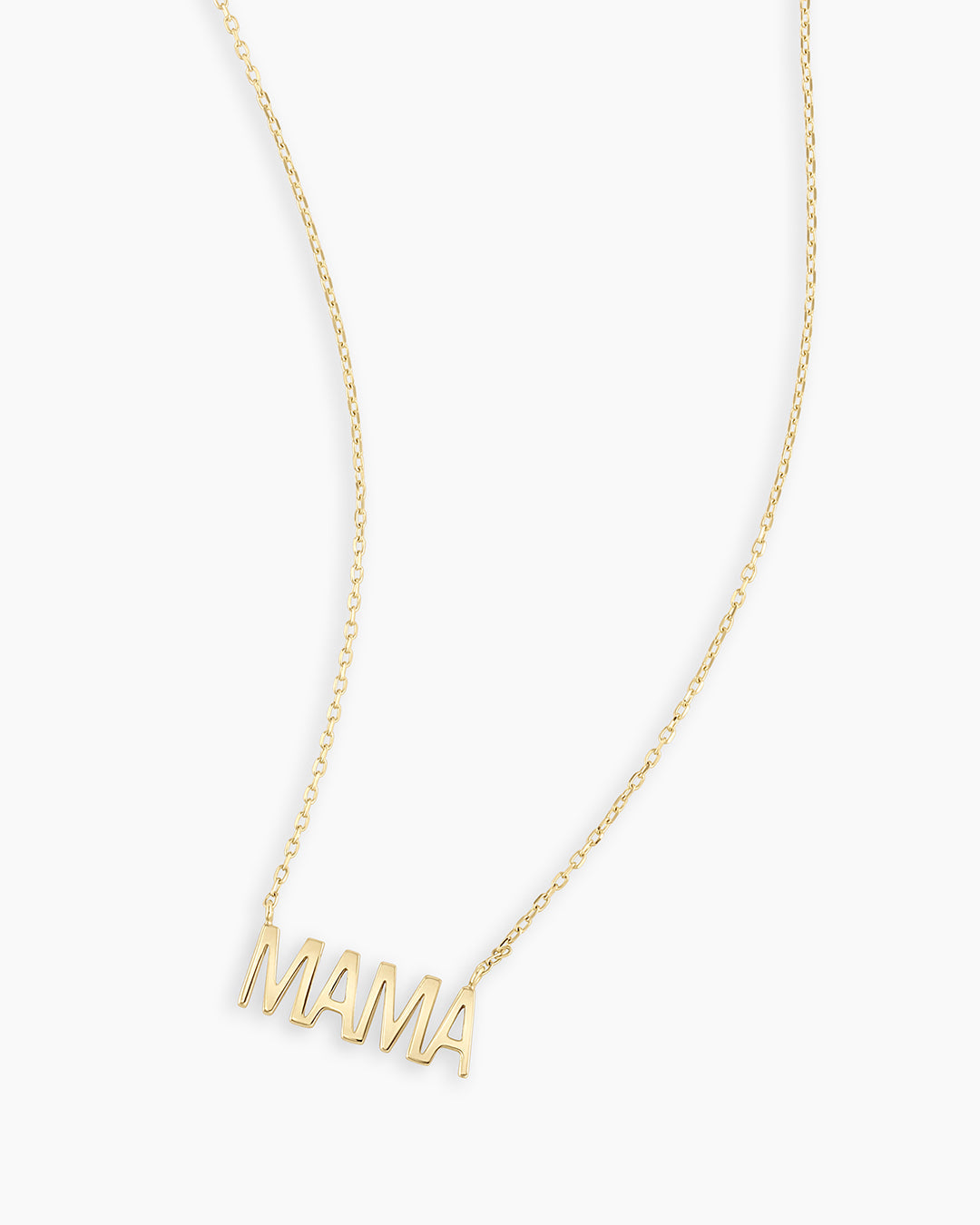 Mama Necklace || option::14k Solid Gold