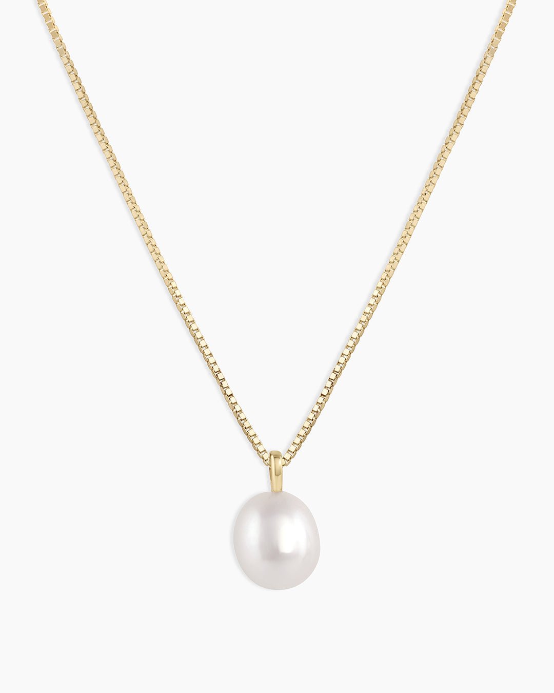 Pearl Charm Necklace || option::14k Solid Gold