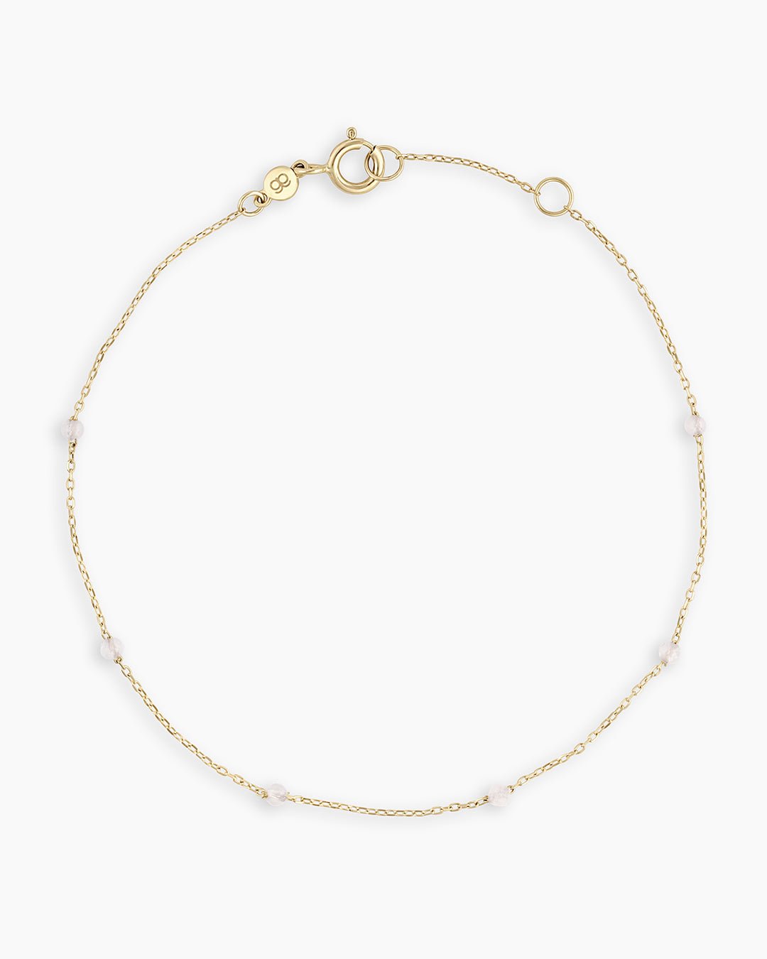 White TopazNewport Bracelet || option::14k Solid Gold, White Topaz - April