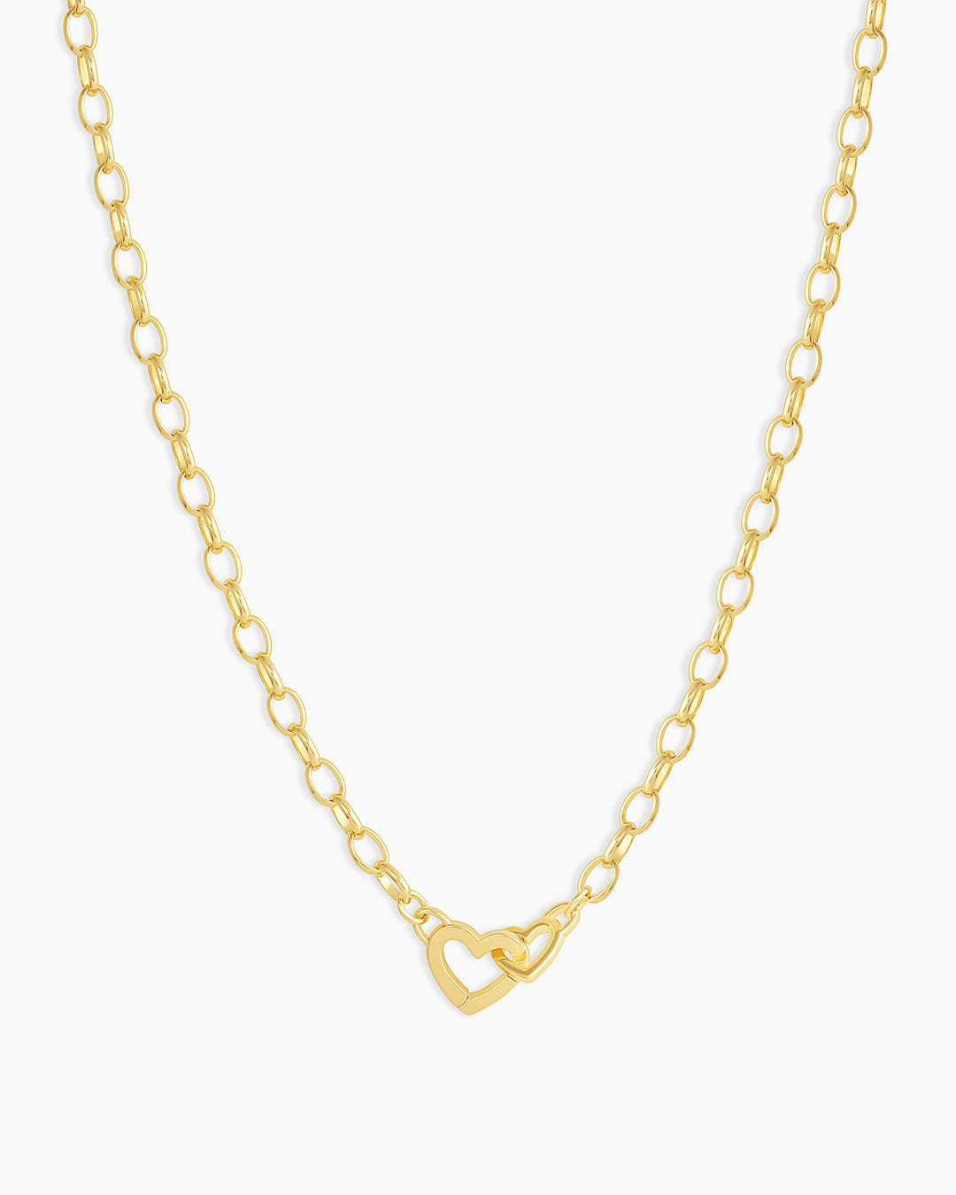 Parker Heart Mini Necklace || option::18k Gold Plated