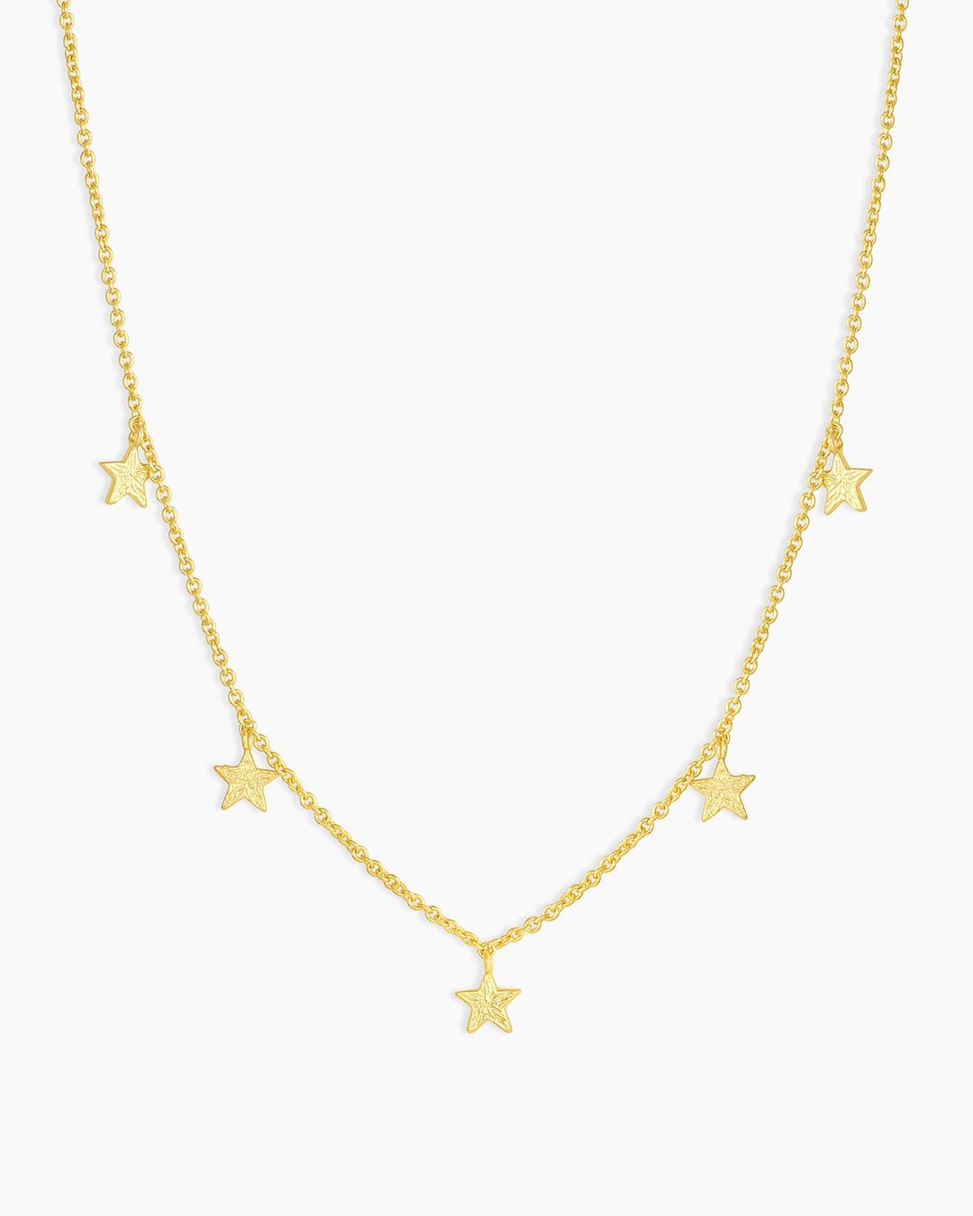 Super Star Flutter Necklace || option::Gold Plated