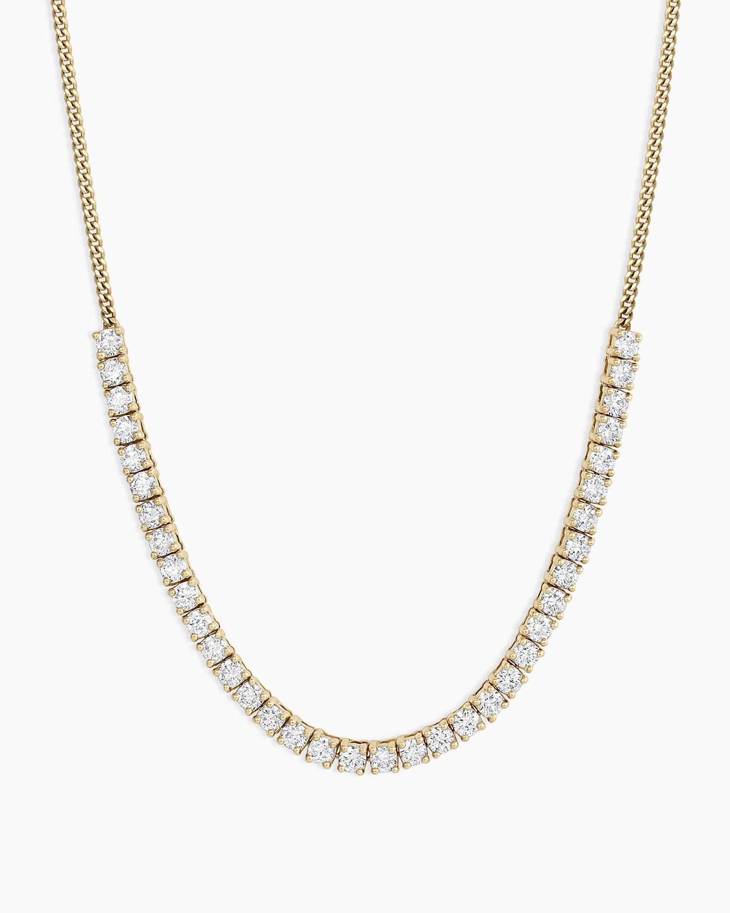 Diamond Melbourne Statement Row Necklace || option::14k Solid Gold