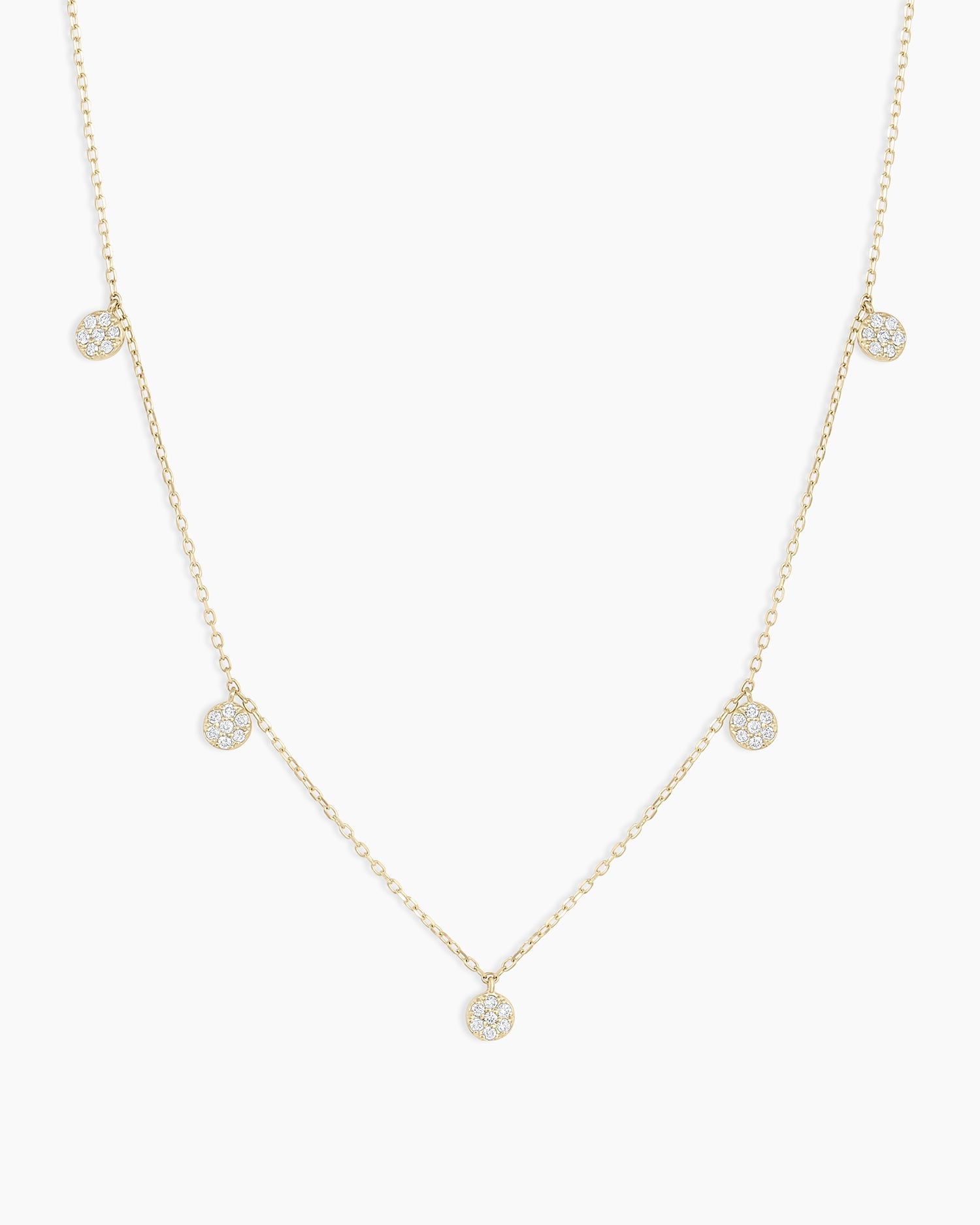 Diamond Pavé Flutter NecklaceDiamond Necklace || option::14k Solid Gold