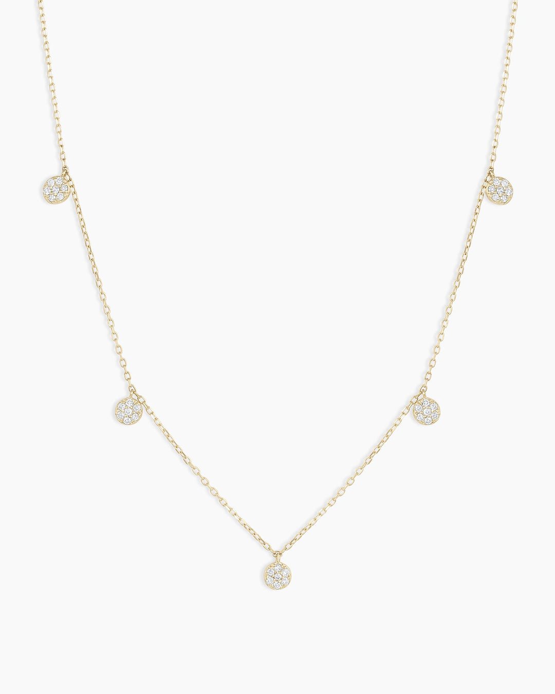 Diamond Pavé Flutter NecklaceDiamond Necklace || option::14k Solid Gold