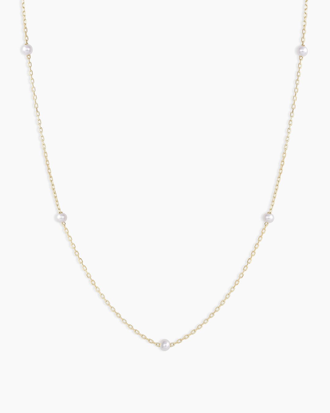 Pearl Newport Necklace  || option::14k Solid Gold