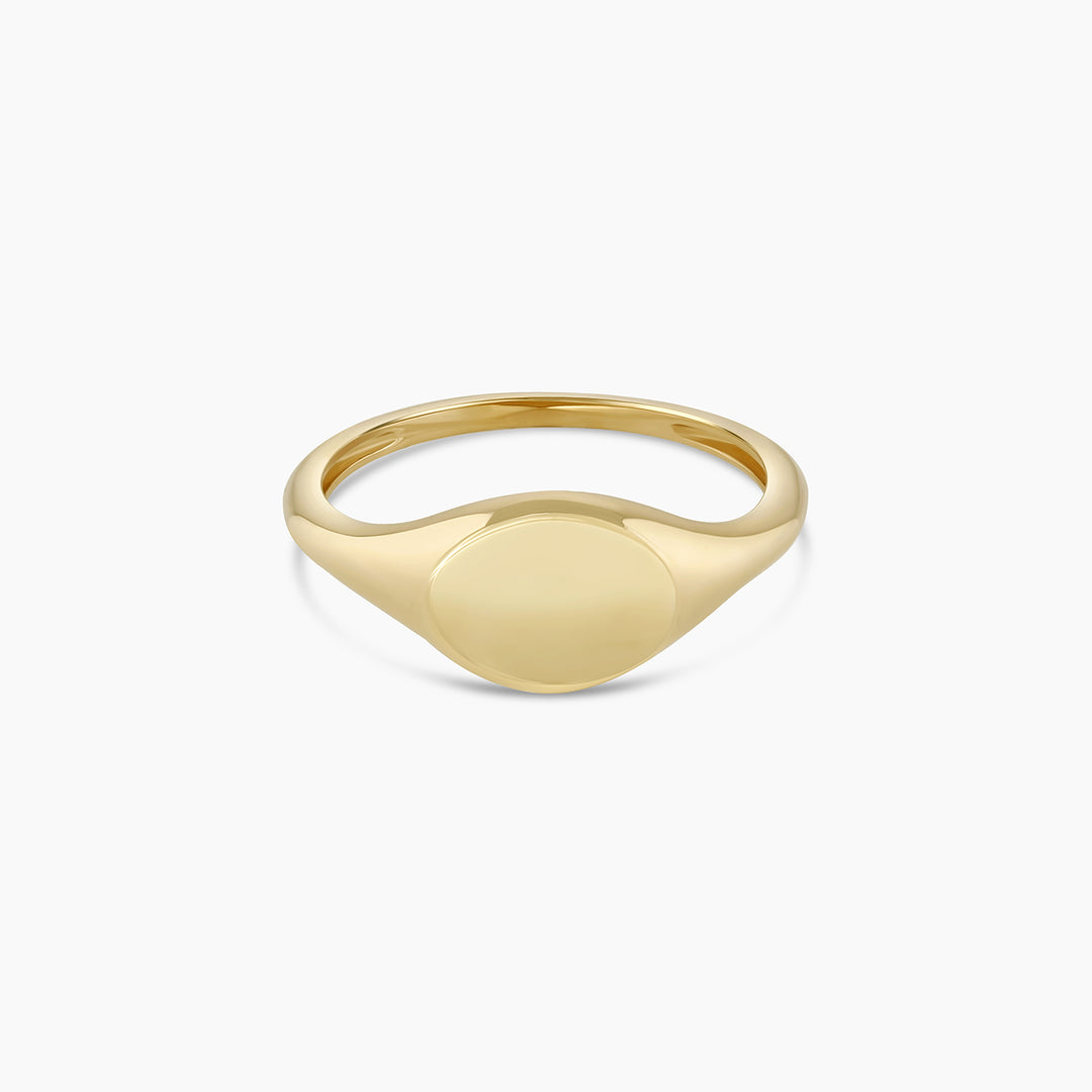 14K Gold | gorjana jewelry | 14K Gold Bespoke Signet Ring | engravable ring | engravable ring for gifting