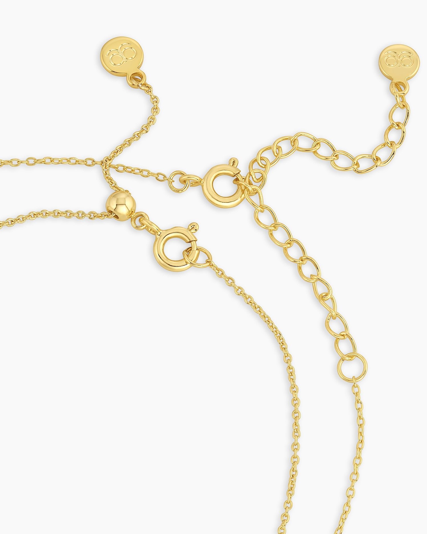 Parker Layering set,Gold Plated layered necklace  chain link necklace and dog tag necklace set || option::Gold Plated
