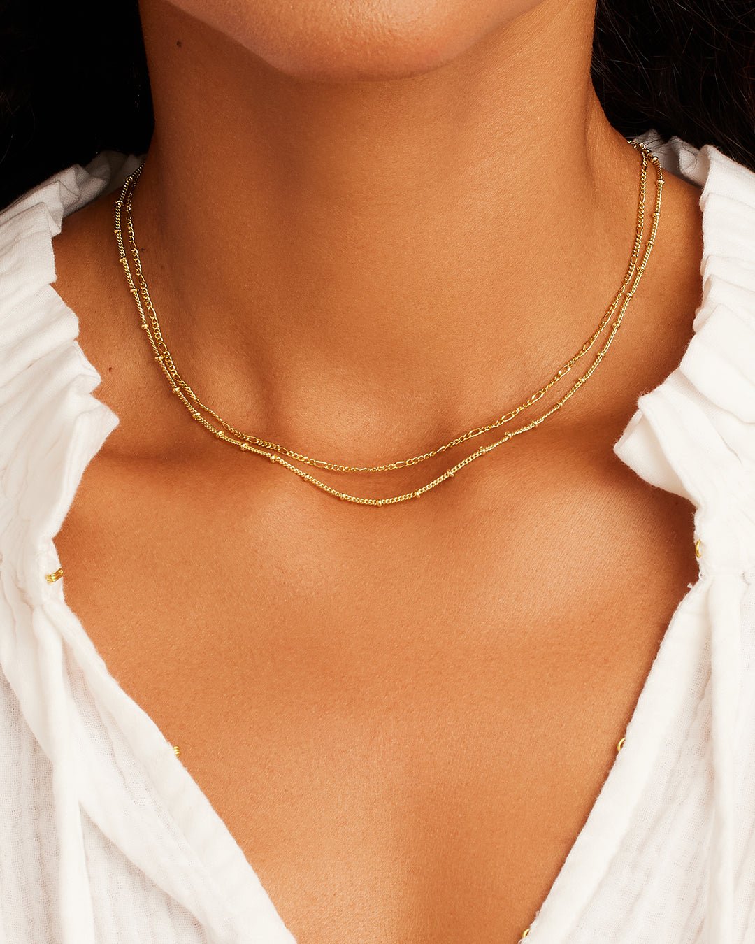 Enzo Layering Set Necklace in Gold Plated, Women's by Gorjana