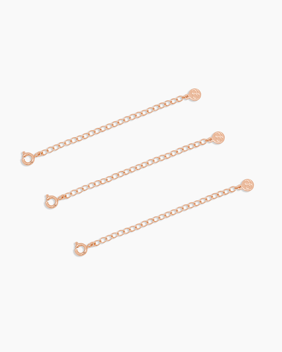 Rose 3" Necklace Extender set of 3 || option::Rose 18k Gold Plated