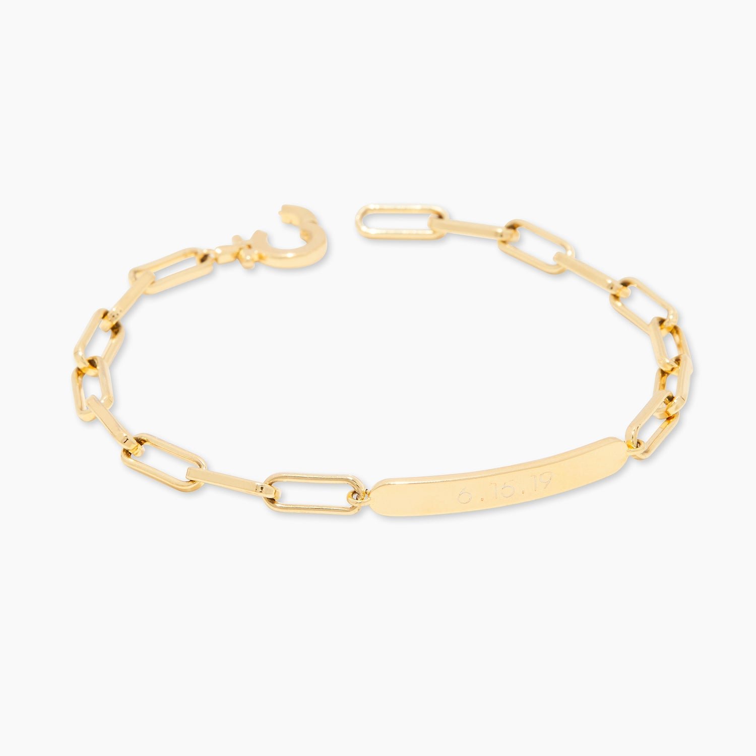 Gold engravable bracelet || option::Gold Plated